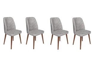 Комплект из 4 стульев Asir, 50x90x49 см, серый/коричневый цена и информация | Стулья для кухни и столовой | kaup24.ee