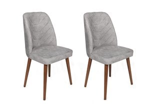 4-osaline toolide komplekt, Asir, 50x90x49 cm, hall/pruun hind ja info | Söögitoolid, baaritoolid | kaup24.ee