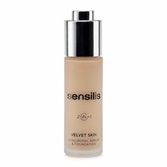 Jumestuskreem Sensilis Velvet Skin 02-Noix Seerum, 30 ml hind ja info | Jumestuskreemid, puudrid | kaup24.ee