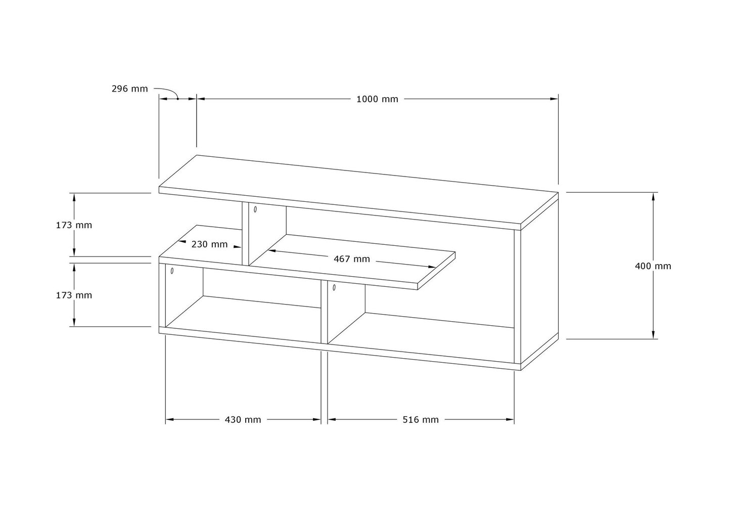 TV alus, Asir, 100x40x29,6 cm, beež hind ja info | TV alused | kaup24.ee