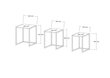 3-osaline laua komplekt Asir, 40x55x40 cm, must/helepruun hind ja info | Diivanilauad | kaup24.ee