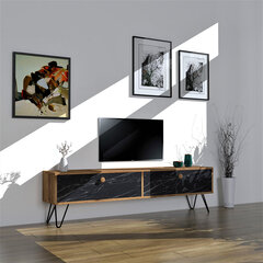 TV alus Asir, 160x45x29,6 cm, pruun/must hind ja info | TV alused | kaup24.ee