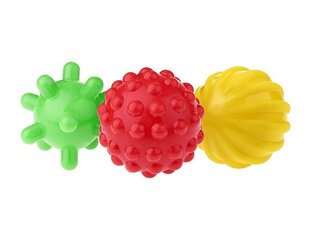 Tullo набор сенсорных развивающих мячей, 3 шт. цена и информация | Аксессуары для массажа | kaup24.ee