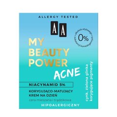 Päevakreem probleemsele nahale AA My Beauty Power Acne, 50 ml hind ja info | Näokreemid | kaup24.ee