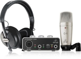 Behringer U-PHORIA STUDIO - комплект для домашней звукозаписи цена и информация | Микрофоны | kaup24.ee