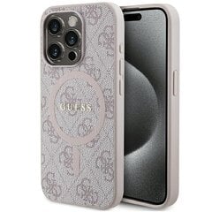 Guess GUHMP15XG4GFRP iPhone 15 Pro Max 6.7" różowy|pink hardcase 4G Collection Leather Metal Logo MagSafe цена и информация | Чехлы для телефонов | kaup24.ee