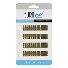 Клип Eurostil 70 mm Бронзовый ондуляторное (24 pcs) цена и информация | Аксессуары для волос | kaup24.ee