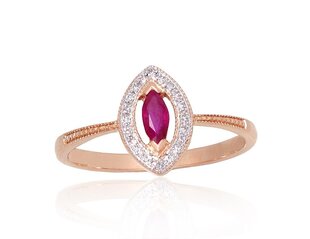 Золотое кольцо с бриллиантами "Александрия" DS01G680 цена и информация | Кольца | kaup24.ee