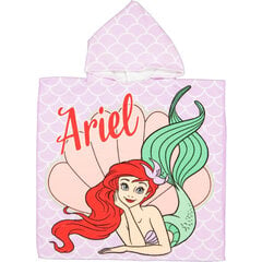 Lasterätik Disney Princess Ariel, poncho 60x120 cm hind ja info | Rätikud, saunalinad | kaup24.ee