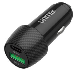 UNITEK CAR CHARGER 38W, USB-A USB-C, QC3.0, P1400A цена и информация | Зарядные устройства | kaup24.ee