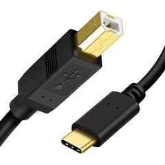 Reagle USB-C - USB-B printeri kaabel 3M Macbook цена и информация | Аксессуары для корпусов | kaup24.ee
