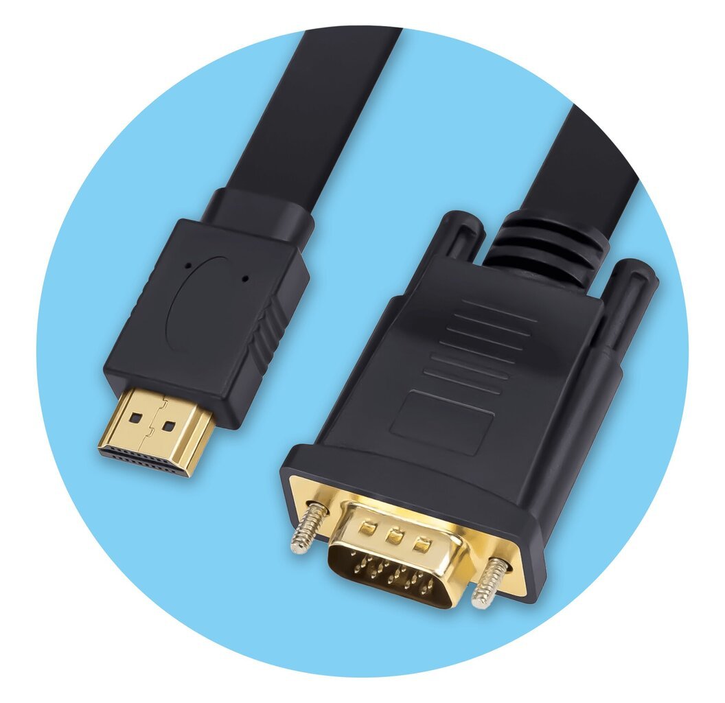 REAGLE VGA kuni HDMI 2M FULL HD D-SUB lamedate kaablite adapter 1080p цена  | kaup24.ee