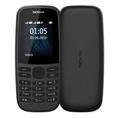 Телефон Nokia 105 TA-1203 SS Black, 1.77, 120x160 черный цена и информация | Мобильные телефоны | kaup24.ee