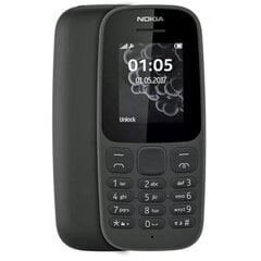 Nokia 105 TA-1203 SS, 1.77, must hind ja info | Telefonid | kaup24.ee