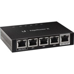 Ubiquiti EdgeRouter ER-X 5 Gigabit RJ45 ports, 1x24V Passive PoE Passthrough hind ja info | Ruuterid | kaup24.ee