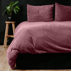 Комплект постельного белья Rib Teddy 200 x 220 см розовый, Sleeptime цена и информация | Комплекты постельного белья | kaup24.ee