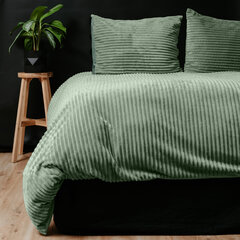 Комплект постельного белья Rib Teddy 200 x 220 см зеленый, Sleeptime цена и информация | Комплекты постельного белья | kaup24.ee