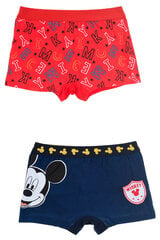 Poiste bokserid Mickey Mouse (2-pakk) hind ja info | Poiste aluspesu | kaup24.ee