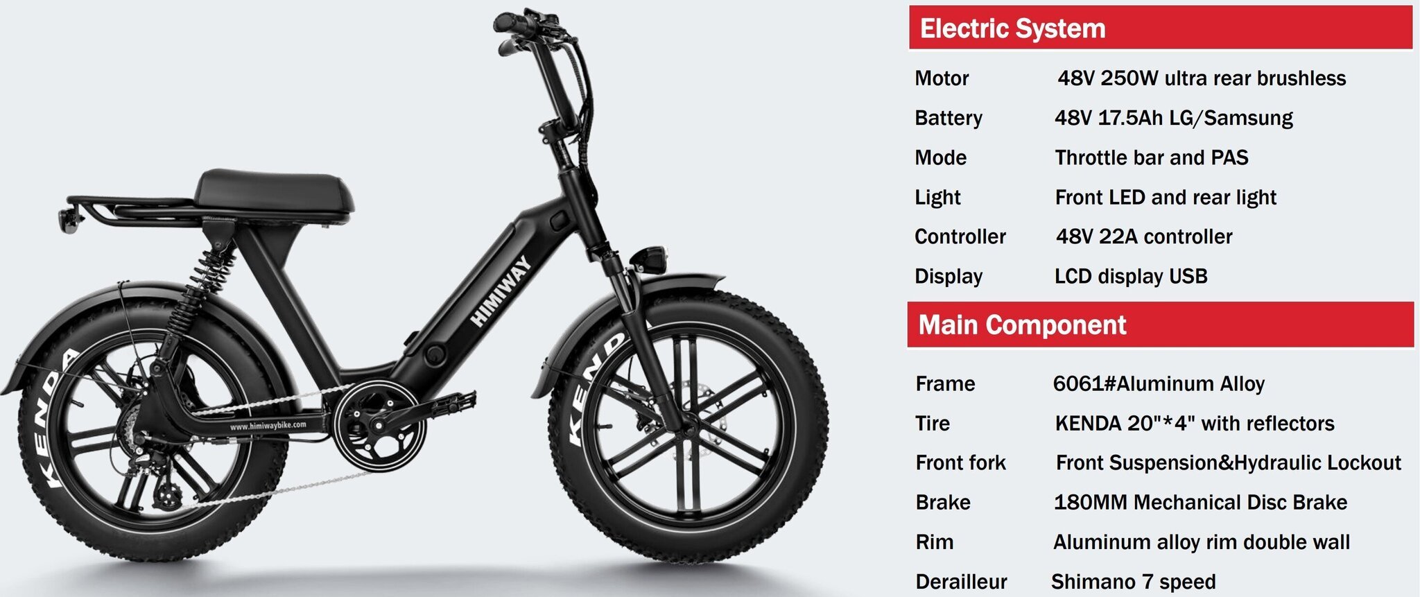 Elektrijalgratas Himiway Escape Pro, 26", must hind ja info | Elektrirattad | kaup24.ee