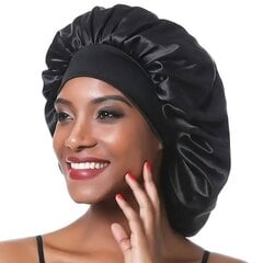 Cатиновая шапочка для сна, черная цена и информация | Аксессуары для волос | kaup24.ee