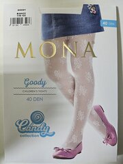 Детские колготки для девочек с рисунком Mona Goody 40 Bianco цена и информация | Носки, колготки для девочек | kaup24.ee