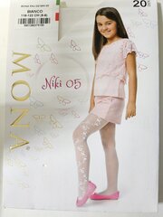 Sukkpüksid tüdrukutele Mona Niki 05 20 den Bianco, valge hind ja info | Tüdrukute sukkpüksid ja sokid | kaup24.ee