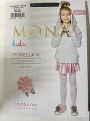 Колготки для девочек с 3D рисунком Mona Fiorella 16, 60 den, Pacific цена и информация | Носки, колготки для девочек | kaup24.ee