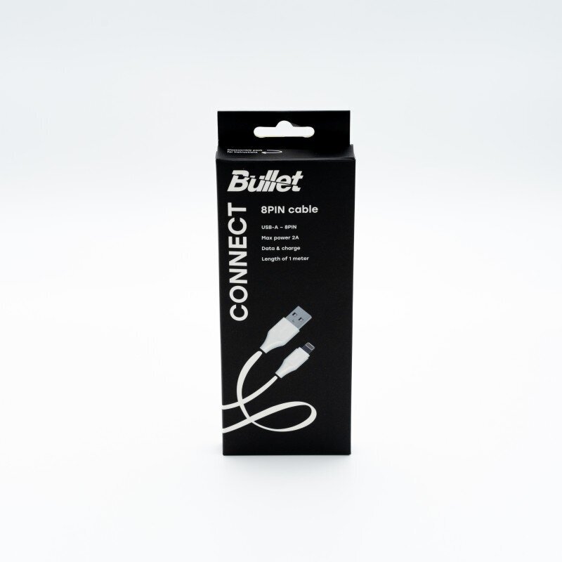 Bullet kaabel 8PIN - USB, 1m цена и информация | Mobiiltelefonide kaablid | kaup24.ee