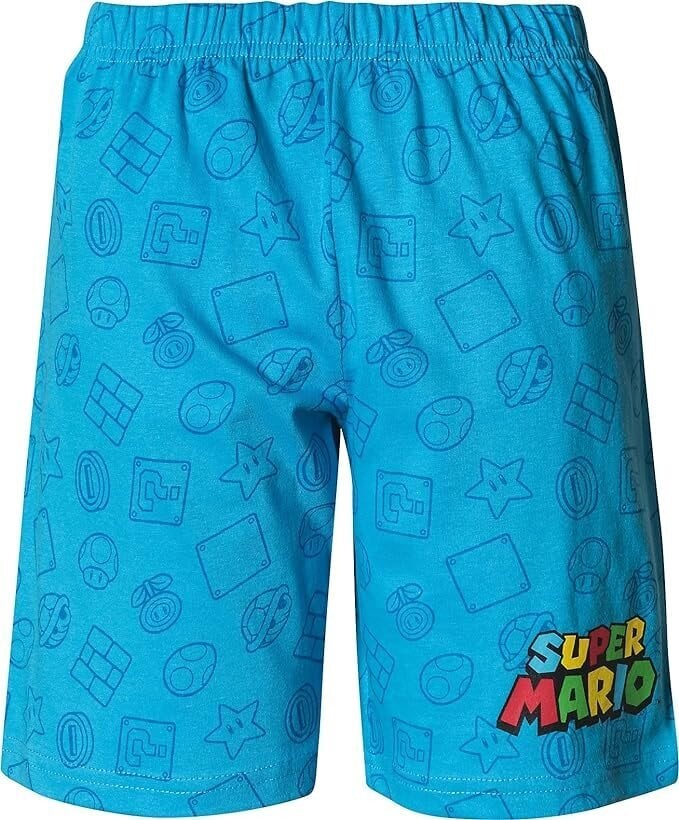 Super Mario lühikeste varrukatega komplekt lastele цена и информация | Poiste hommikumantlid ja pidžaamad | kaup24.ee