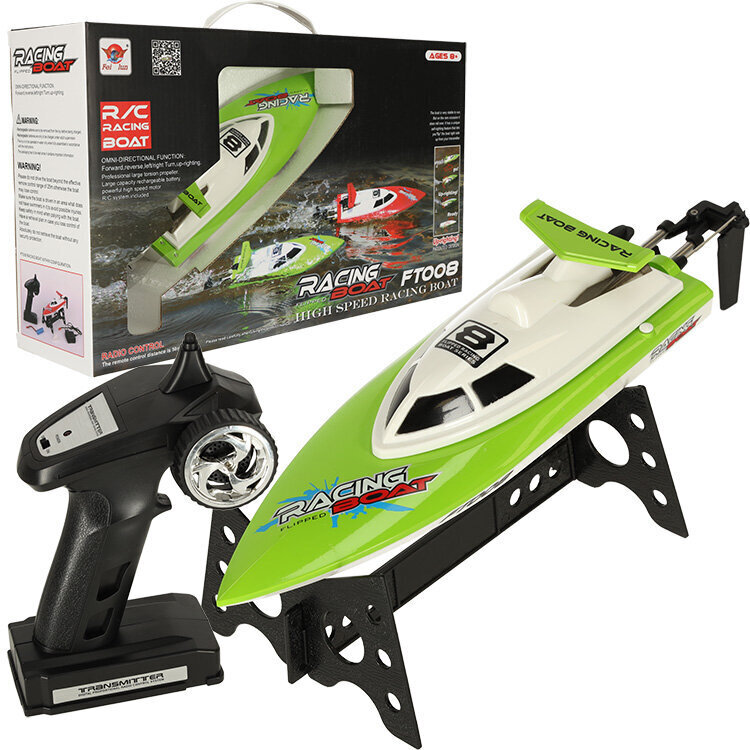 Kaugjuhitav mootorpaat FT008, roheline hind ja info | Poiste mänguasjad | kaup24.ee