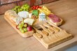 Kollane bambuse juustu- ja suupistelaud koos nuga komplektiga цена и информация | Lõikelauad | kaup24.ee