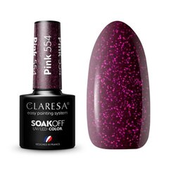 Стойкий гибридный гель лак для ногтей CLARESA PINK 554, 5 г цена и информация | Лаки для ногтей, укрепители для ногтей | kaup24.ee