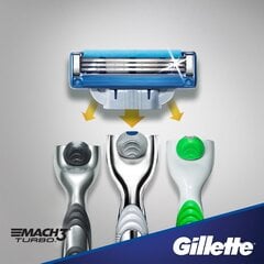 Сменные лезвия для бритья Gillette Mach3 Turbo, 8 шт. цена и информация | Косметика и средства для бритья | kaup24.ee