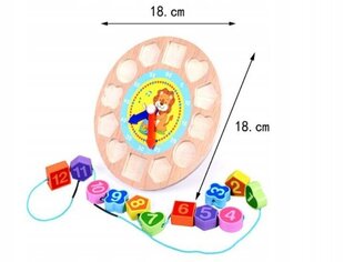 Обучающие деревянные часы с кубиками цена и информация | Развивающие игрушки | kaup24.ee
