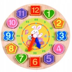 Обучающие деревянные часы с кубиками цена и информация | Развивающие игрушки | kaup24.ee