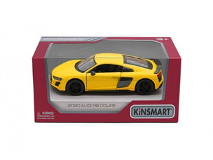 Игрушечный автомобиль KinSmart, 2020 Audi R8 Coupé, желтый цвет цена и информация | Игрушки для мальчиков | kaup24.ee