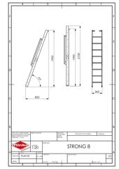 Лестница Minka Strong 8, высота 199 - 210 см, белая цена и информация | Лестницы | kaup24.ee