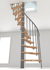 Винтовая лестница Minka Suono Smart  Ø120 cm, серебряная цена и информация | Лестницы | kaup24.ee