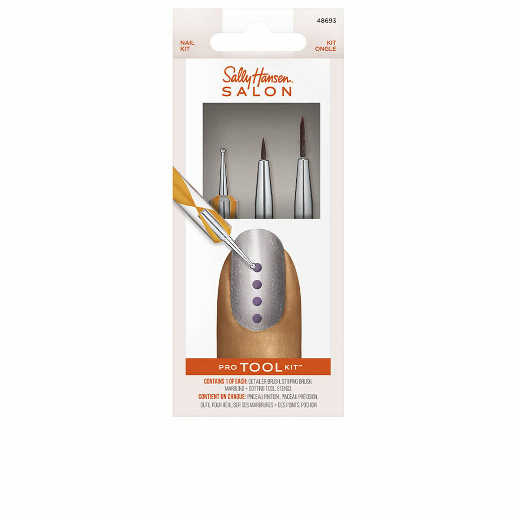 Maniküüripintslite komplekt Sally Hansen Pro Tool, 3 tk цена и информация | Maniküüri ja pediküüri tarvikud | kaup24.ee