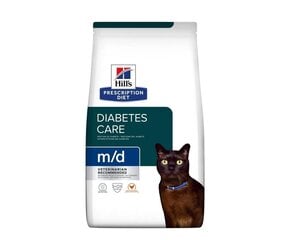 Hills Prescription Diet M/D Diabetes Feline With Chicken kanaga, diabeetikutele ja rasvunud kassidele, 3 kg цена и информация | Сухой корм для кошек | kaup24.ee