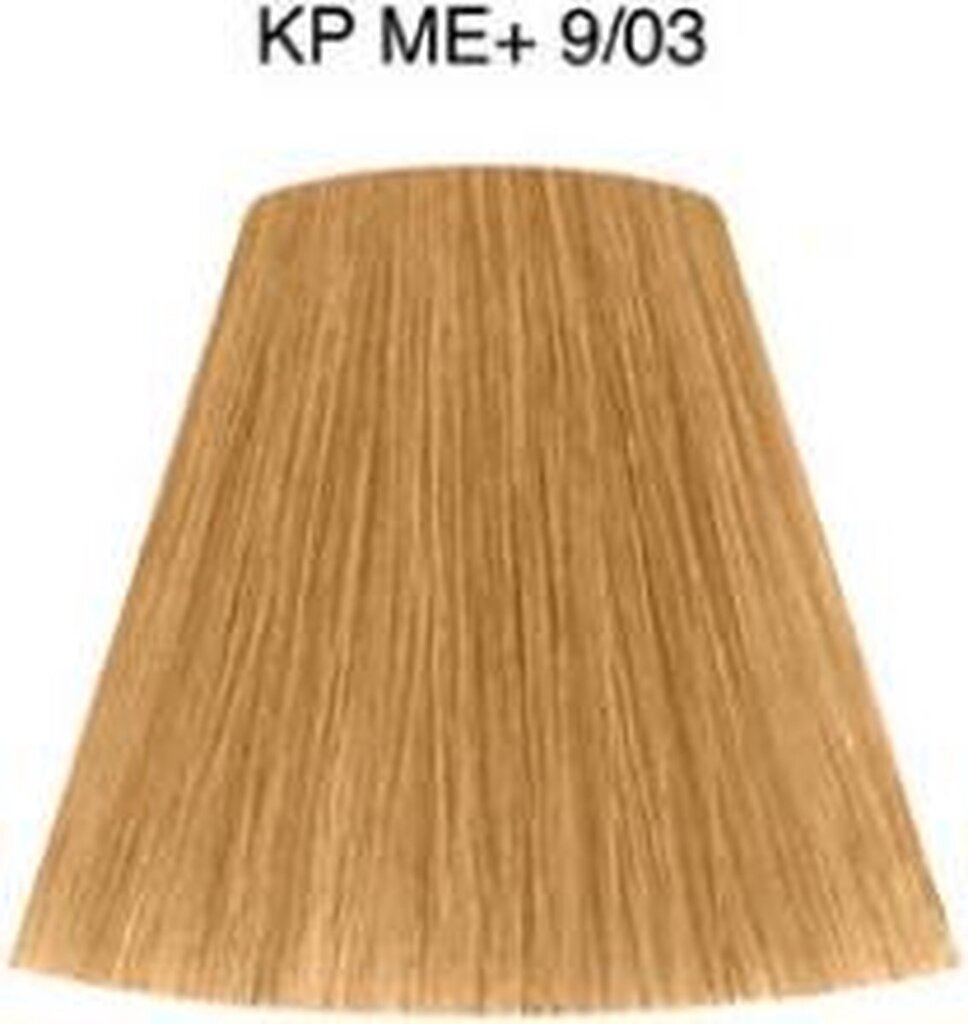 Professionaalne juuksevärv Wella Professionals Koleston Perfect Me+, 9/03 Very Light Blonde Natural Gold, 60 ml цена и информация | Juuksevärvid | kaup24.ee