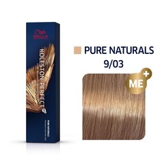Профессиональная краска для волос Wella Professionals Koleston Perfect Me+, 9/03 Very Light Blonde Natural Gold, 60 мл цена и информация | Краска для волос | kaup24.ee