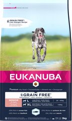 Eukanuba Grain Free Senior Large Ocean Fish suurt tõugu koertele kalaga, 3 kg hind ja info | Kuivtoit koertele | kaup24.ee