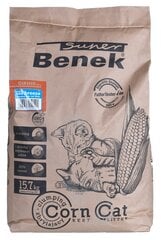 Кукурузный наполнитель для кошек Benek Super corn cat, 25 л цена и информация | Наполнители для туалета | kaup24.ee