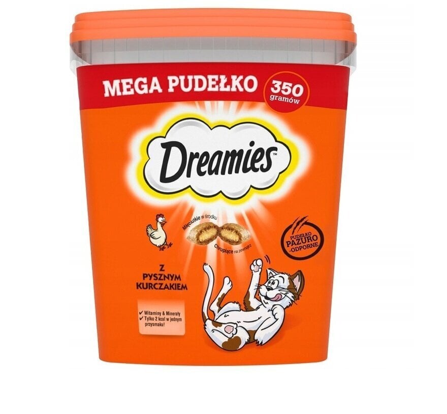 Dreamies Mega Box kassidele kanaga, 2x350 g hind ja info | Maiustused kassidele | kaup24.ee