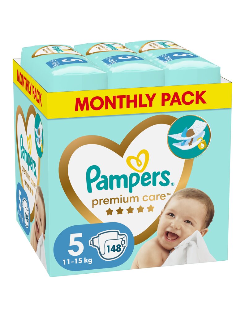 Mähkmed Pampers Premium Protection 5 (11-16 kg), 148 tk. hind ja info | Mähkmed | kaup24.ee