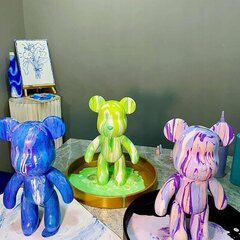 Набор для раскраски медведя Fluid Bear, случайные цвета, 23 см цена и информация | Принадлежности для рисования, лепки | kaup24.ee