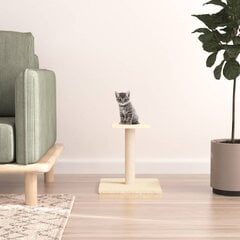 vidaXL kassi kraapimispuu, kreemjas, 38 cm hind ja info | Kraapimispuud | kaup24.ee