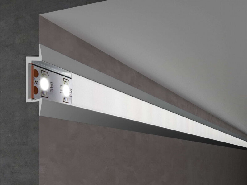 Süvistatav IP65 niiskuskindel alumiiniumprofiil mattklaasiga LED-riba jaoks, 3 m x 41,6 mm x 20 mm hind ja info | LED ribad | kaup24.ee