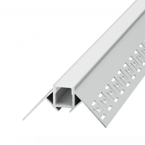 Sisseehitatud nurga anodeeritud alumiiniumprofiil mattklaasiga LED-ribadele, 3 m x 50 mm x 22 mm hind ja info | LED ribad | kaup24.ee